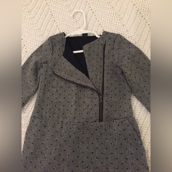Tweed Baby Gap lined winter gray long sleeve polka dot zipper toddler holiday ❄️ - Picture 2 of 8